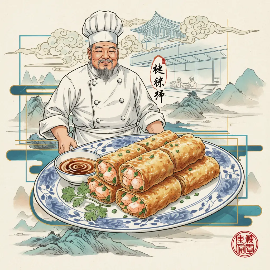 陳師傅 - 香煎鮮蝦腐皮卷